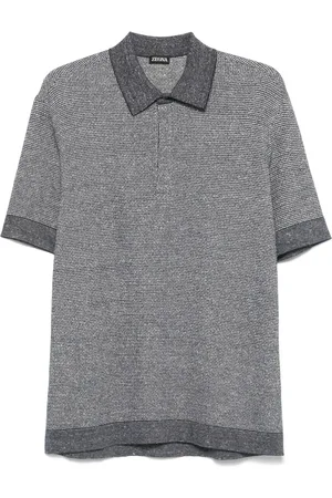 Ermenegildo Zegna Polo con effetto jacquard