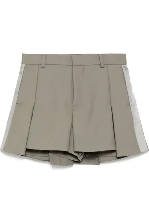 SACAI Bermuda con pieghe