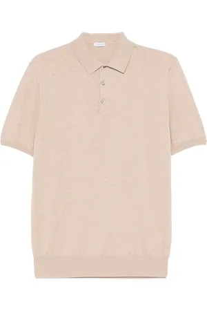 CARUSO Polo in cotone con ricamo logo