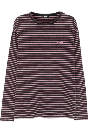 We11 Done T-shirt con logo a righe