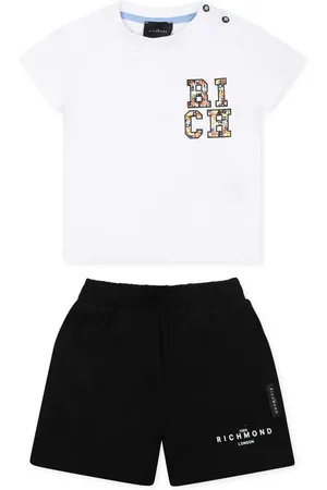 John Richmond Set top e shorts con stampa
