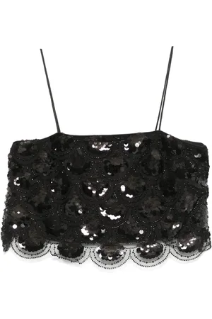 ROTATE Top corto con paillettes