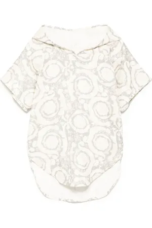 VERSACE Caftano in cotone a fiori