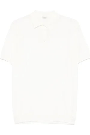 CARUSO Polo in cotone con ricamo logo