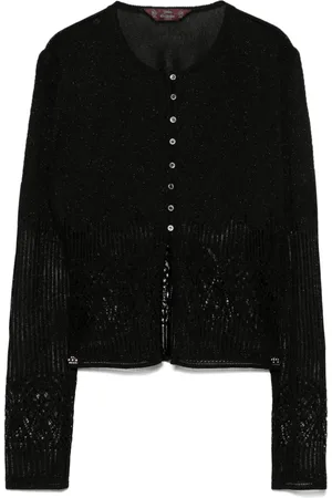 John Galliano Cardigan traforato in lam?? anni 