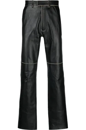 MARTINE ROSE Pantaloni dritti in pelle