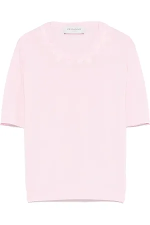 Ermanno Firenze T-shirt con ricamo a fiori
