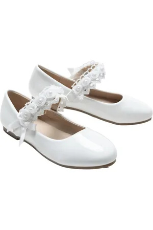 Tulleen Ballerine in pelle lucida con applicazione