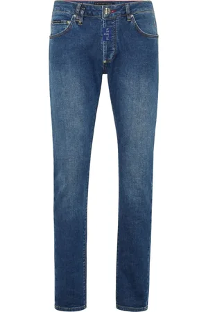 Philipp Plein Jeans con placca logo