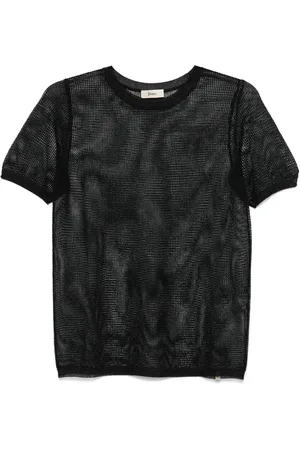 HERNO T-shirt in maglia traforata
