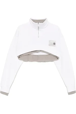 Maison Mihara Yasuhiro Felpa crop con design a strati