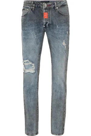 Philipp Plein Jeans con effetto vissuto