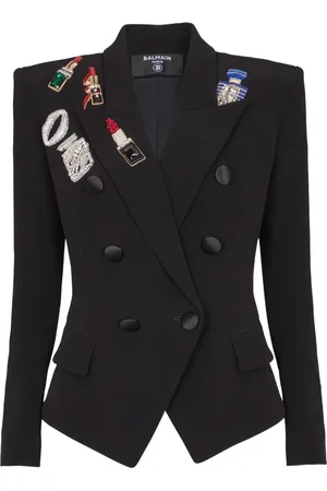 Balmain Giacca aderente con applicazioni