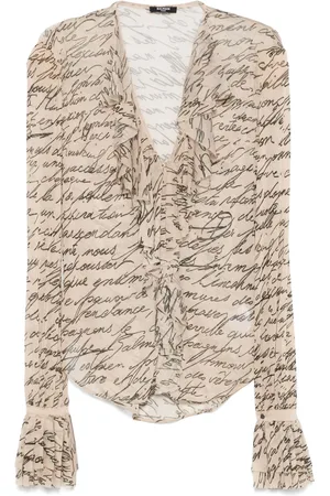 Balmain Blusa con stampa Love Letter