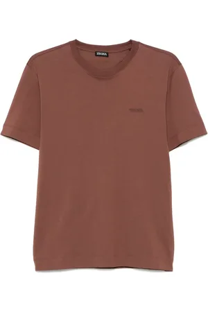 Ermenegildo Zegna T-shirt con logo ricamato
