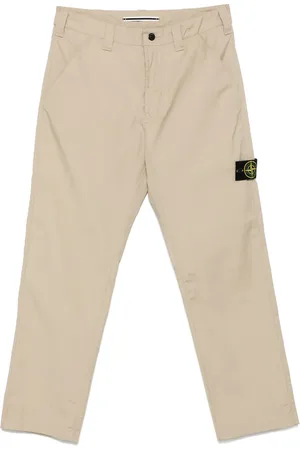 Stone Island Pantaloni con applicazione Compass