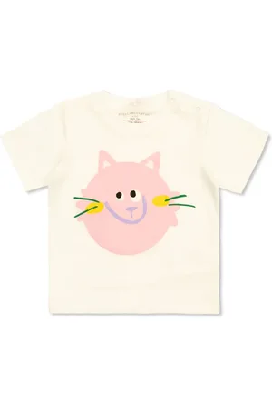 Stella McCartney T-shirt con motivo gatto