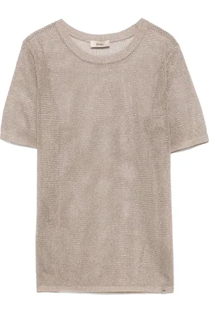 HERNO T-shirt in maglia traforata