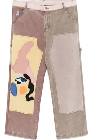 KIDSUPER STUDIOS Jeans con design patchwork