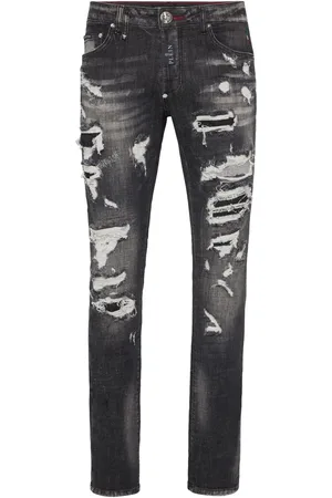 Philipp Plein Jeans con effetto vissuto