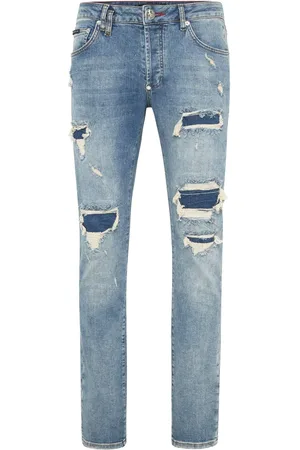 Philipp Plein Jeans con effetto vissuto
