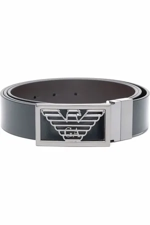 Emporio Armani Cintura con placca logo in pelle