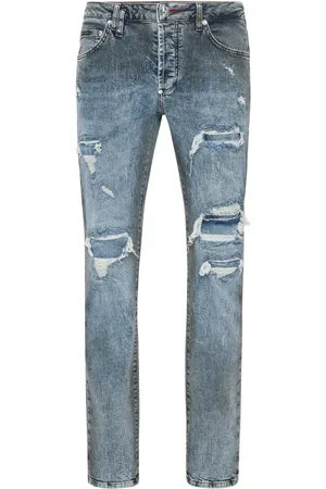 Philipp Plein Jeans con effetto vissuto