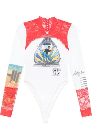 Marine Serre Body con dettaglio in pizzo