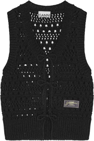 Ganni Cardigan in maglia traforata