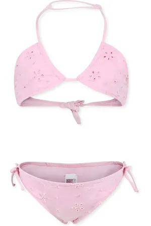 MC2 SAINT BARTH Bikini con ricamo a fiori