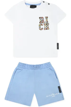 John Richmond Set top e shorts con stampa