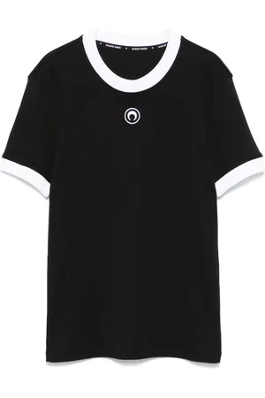 Marine Serre T-shirt con ricamo Crescent