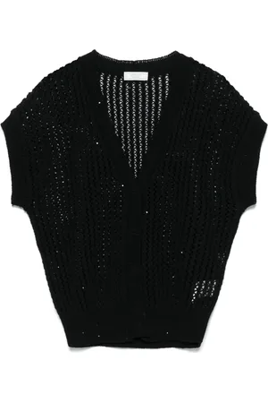 PESERICO SIGN Cardigan in maglia traforata
