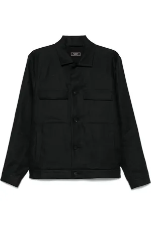 PESERICO SIGN Giacca-camicia in gabardine in lino