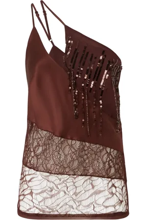 Pinko Top monospalla in raso
