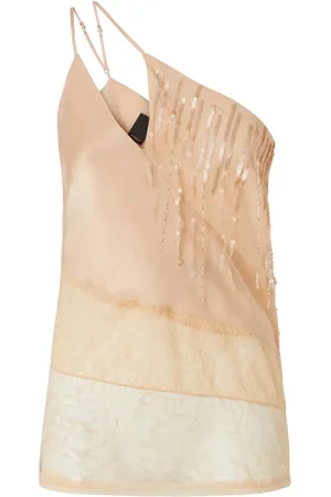 Pinko Top monospalla in raso