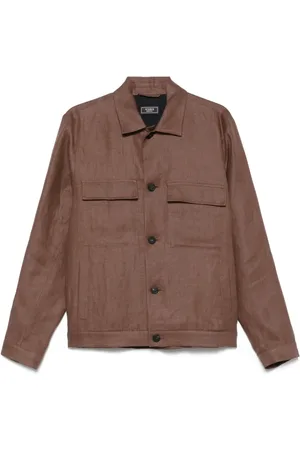 PESERICO SIGN Giacca-camicia in gabardine in lino