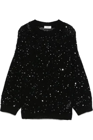 PESERICO SIGN Maglione in cotone con paillettes