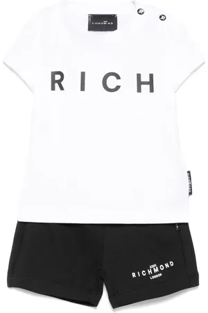 John Richmond Set con shorts e logo