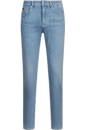 HUGO BOSS Jeans dritti con applicazione logo