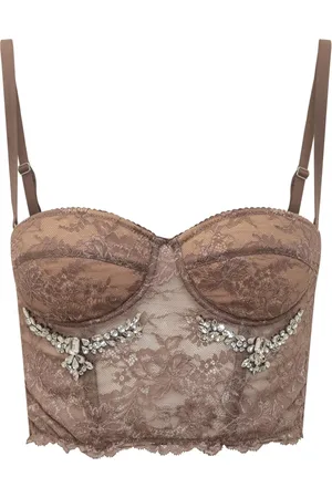 Des Phemmes Top stile corsetto in pizzo