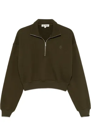 ÉTERNE Felpa crop con mezza zip