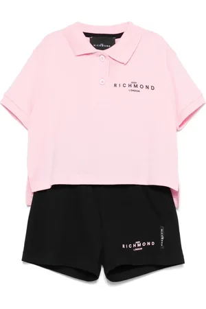 John Richmond Set polo e shorts con logo