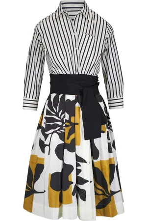 SARA ROKA Abito midi con design a inserti