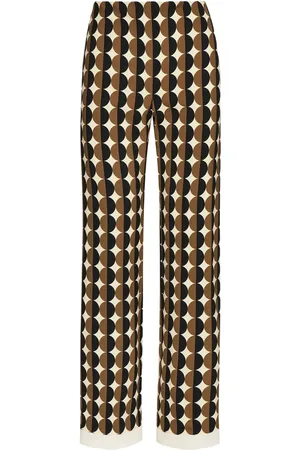 Oscar de la Renta Pantaloni con motivo geometrico