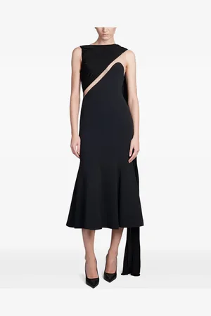 DAVID KOMA Abito midi smanicato