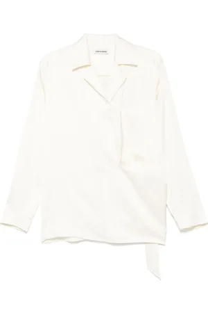 Low Classic Camicia in seta con cuciture a contrasto