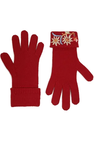 Bally Guanti con ricamo a fiori