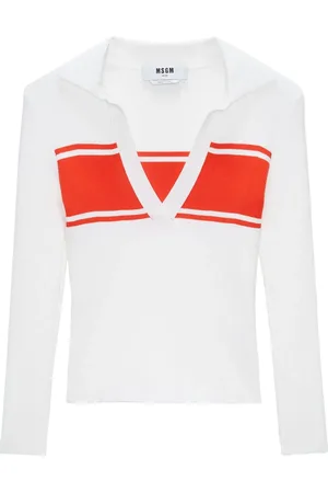 Msgm Polo con dettaglio a righe