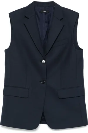THEORY Gilet con revers a lancia